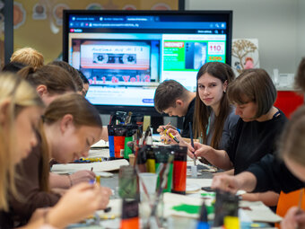 Kolaże inspirowane Grochowiakiem