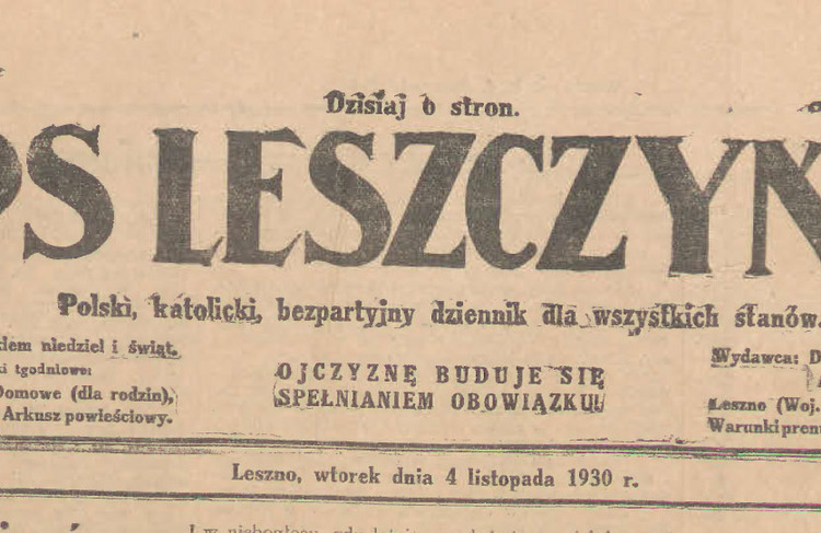 O czym pisano dokładnie 85 lat temu