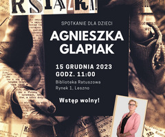 Spotkanie dla dzieci z Agnieszką Glapiak